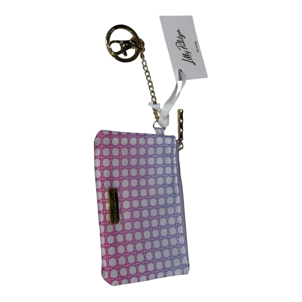 Lilly Pulitzer Purple and Pink ID Case with Playful Design